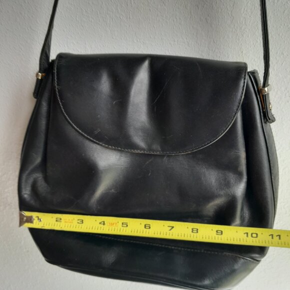 Vintage Nordstrom Leather Black Purse Genuine Turkey Made Crossbody Shoulder Bag - Picture 12 of 12